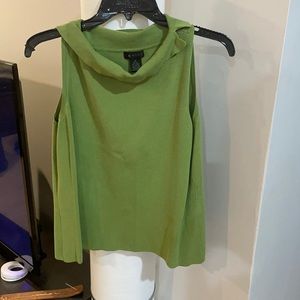 Light green tank. The neck area folds over